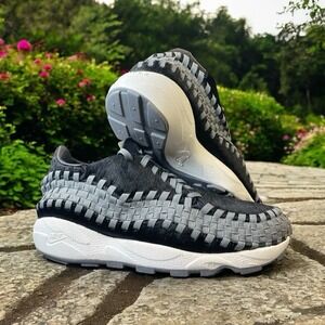 NIKE Air Footscape Woven Black Smoke Grey Women's Sz 9 =Will Fit Men Sz 7.5